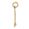 14K Yellow Gold Large Script Initial Letter L Charm Jewerly 22mm x 12mm